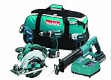 Makita LXT407X1 18-Volt LXT Lithium-Ion Cordless 5-Piece Combo Kit