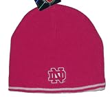 Notre Dame Fighting Irish NCAA Women's Pink White Trim Knit Beanie Hat