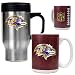 Great American Baltimore Ravens Travel & Ceramic Mug Set