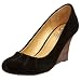 Seychelles Women's Follies Wedge Pump,Black Suede,8 M US