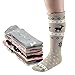 Deer Mum Girls Cute Princess Knee High Socks(8 Pairs)-(m(7y-12y)), assorted colors
