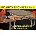 Picknicktisch Campingtisch Klapptisch Koffertisch Sitzgruppe 4 Pers.