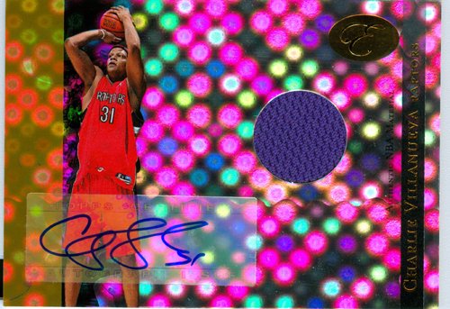 2006 Bowman Elevation Authentic Charlie Villanueva Rookie Autograph Game Worn Jersey Card 2 of 5