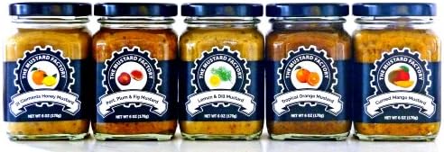 Mustard Lovers Handcrafted 5 Jar Limited Edition Selection Gift Free Shipping