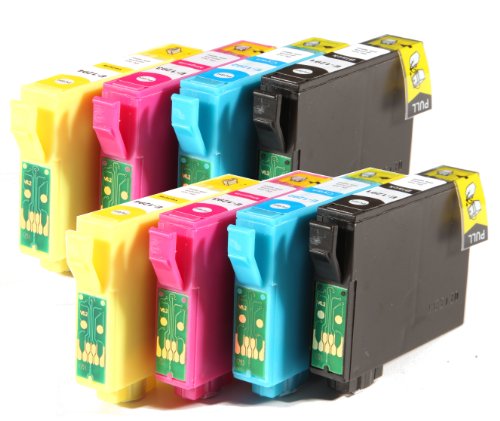 8 Epson Compatible Printer Ink Cartridges for