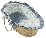 Hoohobbers Moses Basket - Blue Toile