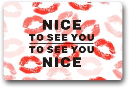 Hot selling - Nice to See You, to See You Nice Motto Machine-washable Indoor/Outdoor Door Mat 23.6"(L) x 15.7"(W)