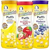 Gerber Graduates Puffs Cereal Snack, Naturally Flavored with Other Natural Flavors Variety Pack, 1.48 Ounce (Pack of 6)