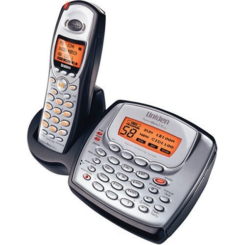Uniden TRU8885 5.8 GHz Digital Expandable Cordless Phone with Answering System and Dual Keypads (Black/Silver)