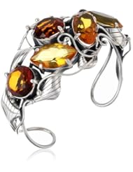 Baltic Multicolor Amber and Sterling Silver Diamond Cut High Quality Bracelet