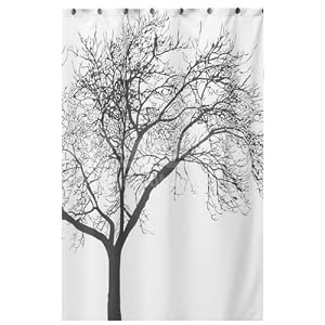 Generic Waterproof Shower Curtain with Tree Design