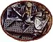 Hand Made Oil Reproduction - Pablo Picasso - 24 x 18 inches - Still-Life with Chair Caning
