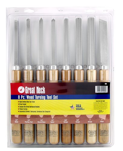 Great Neck 800 8 Piece Wood Turning Tool Set