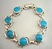 Genuine Turquoise Sterling Silver 92.5 Bracelet