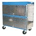 Rugged Buddy BDB24 Blue Diamond 30-Inch Wide by 16-Inch Deep by 30-Inch High Storage Cart with 4 Swivel Casters and Brakes