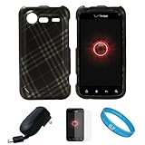 Matte Black with Silver Plaid Design 2 Piece Protective Crystal Hard Shield ....