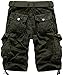 Mrignt Men's summer casual cotton multi-Pocket cargo shorts(No Belt)