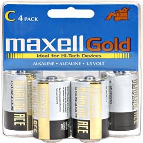 Maxell 4-Pack C Alkaline Batteries (LR14C4PK)
