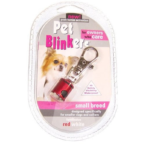 SMALL - RED & WHITE - Pet Blinkers Safety Charm