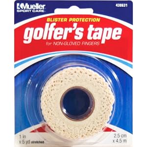 Mueller Golfer's Grip Tape, Lightweight, Conforming Elastic Protective Tape, 1