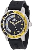 Invicta Watch Specialty Men's Quartz Watch with Black Dial Analogue Display and Black Plastic or PU Strap 12846