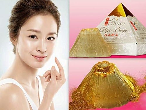 Fanslebeauty Pumice Soap Bar Vitamin E, Gold, Clay Mineral and Charcoal Soap Best Detox Soap From Japan (With Free Gift)