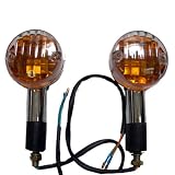Chrome Amber Round Motorcycle Turn Signals for Triumph,BSA,Norton by vipcycle
