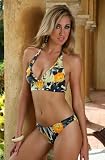 Women's Blue Sky Swimwear 'Rita' Piped Wrap Halter: Swimsuit Top Only