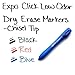 EXPO Click Low-Odor Dry Erase Retractable Markers, Chisel Tip, Black, 3-Count