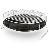 Relaxdays Grillschale 30cm - tragbarer Holzkohlegrill