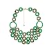 Wrapped Chain-Link Bib Necklace - Green