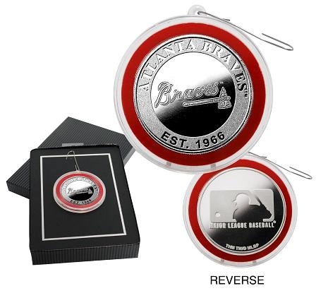 Atlanta Braves Silver Coin Ornament