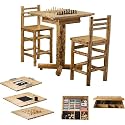 Rush Creek Log Cabin Style Pub Table Game Center