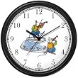 Ole or Old King Cole - Fiddlers No.1 - from Mother Goose by Artist: Sylvia Long Wall Clock by WatchBuddy Timepieces (Black Frame)
