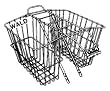 Wald 535 Rear Twin Bicycle Carrier Basket (18 x 7.5 x 12)