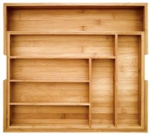 Totally Bamboo Expandable Utility Drawer Organizer