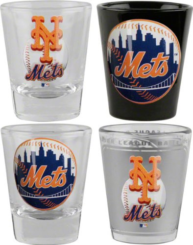 New York Mets 3D Logo Shot Glass Set