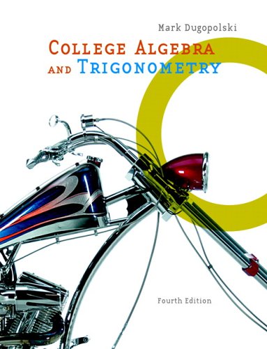 college algebra and trigonometry 4th edition