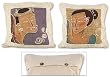 'Love Favorable,' cushion covers (pair)