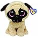 TY 7136979 - Pugsly Buddy - Mops hellbraun, Large 24 cm, Beanie Boos, Glubschis