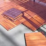 Interlocking Wood Deck Tile FSC Eucalyptus-10 pk.