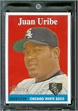 2007 Topps Heritage Baseball Card # 74 Juan Uribe Chicago White Sox - Mint Condition - In Protective Display Case