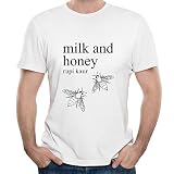 Man Milk And Honey Book Cover Rupi Kaur Two Bees White Rock Music T Shirt