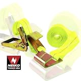 Neiko Tools USA 2 x 27' Ratchet Tie Down Flat Hook