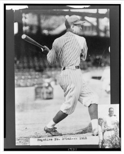 Historic Print (M): [Bucky Harris, Washington Nationals baseball player, full-length portrait, swinging base