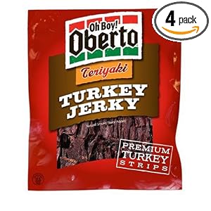 Oh Boy! Oberto Jerky, 3.25-Ounce Bags (Pack of 4)