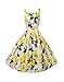 LUOUSE Women Vintage Floral Strappy Rockabilly Cocktail Swing Tea Dresses