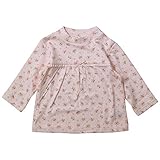 《H28年秋冬物》(日本製) Pample Mousse(パンプルムース) ジャガード接結天竺小花柄長袖Tシャツ 95cm/PK NO.DP-63252