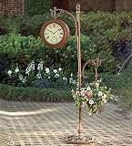 Double-Sided Cast Iron And Metal Outdoor Floor Clock