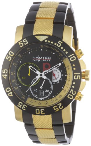 Nautec No Limit Herren-Armbanuhr P-Racer RP QZ/IPGDIPBKGD